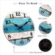 thumbnail image 4 of 2X Reloj de Pared con TemáTica de Playa Relojes de Pared Azules Funciona con Pilas Silencioso, Sin Tictac, para el Hogar, Cocina, Sala de Estar, Oficina, 10 Pulgadas, 4 of 5