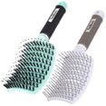 thumbnail image 1 of TaiBest Juego de cepillos de pelo con cerdas de jabalí – Cepillo desenredante para cabello seco/húmedo para cabello rizado fino y grueso – Cepillo de pelo curvado y ventilado para mujeres, hombres o n, 1 of 5
