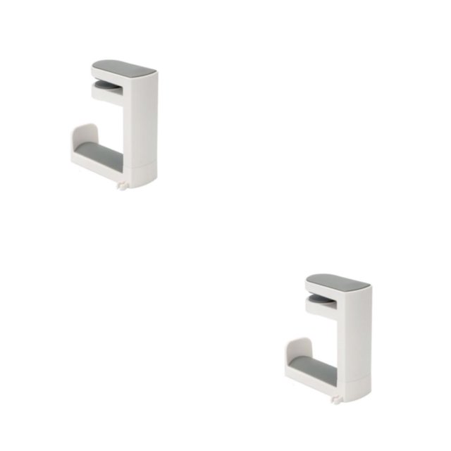 sweethay Soporte para auriculares Gancho para colgar Auriculares para juegos Soporte de exhibición debajo del escritorio Soporte giratorio Blanco/Giratorio de 360° 2piezas