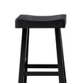 thumbnail image 2 of Bianca Barstool Set of 2- Saddle Seat- Farmhouses Style Black Solid Wood, 2 of 6