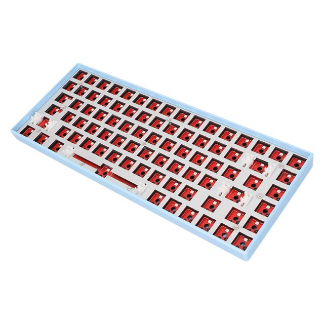 Kit de bricolaje de teclado mecánico Bling Bling 84 teclas inalámbrico 2,4 G Bluetooth 3.0 5.0 RGB azul