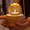 thumbnail image 3 of 3D Crystal Ball Music Box, Wooden Rotating Music Box, Lumineers Music Box, 3 of 4