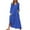 Dark Blue, variant on BangWanChi Womens Fall Dresses 2024 Fashion Women's Dresses Casual Long Sleeve Color V Neck Long Dress