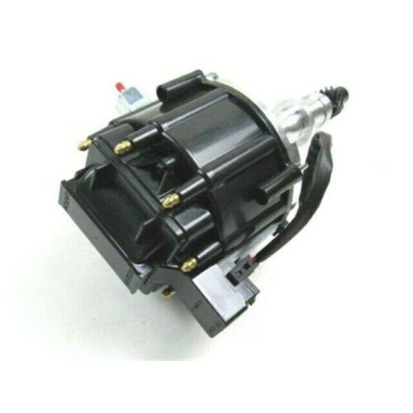 HEI Ignition Distributor Cap with 65K Coil for Pontiac 326-455, Black