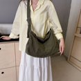 thumbnail image 4 of Bolso bandolera sencillo de lona para mujer correa ajustable de gran capacidad para fiestas y vacaciones, 4 of 8