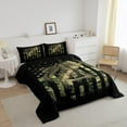 thumbnail image 3 of Bass Fish Camouflage Comforter Set Full Pike Fish Camo Bedding Set for Women Men Room Farmhouse Fishing Decor Comforter Fishman Wild Quilt Set Down Comforter Green Black Full Size, 3 of 6