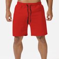 thumbnail image 4 of Rrunsv Basketball Shorts Men Men's Soft Knit Elastic Waistband Sleep Short Red,XL, 4 of 5