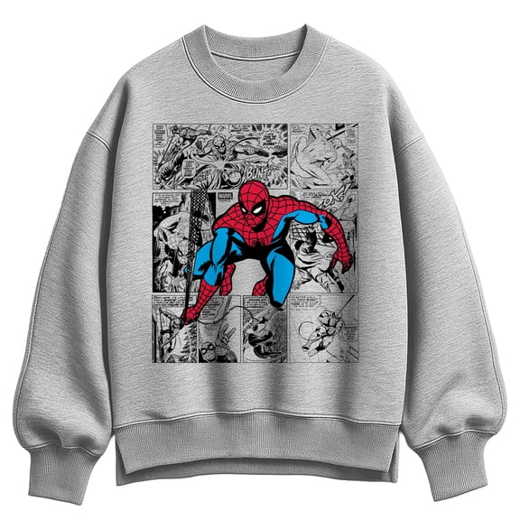 Marvel - Spider-Man Comic Jump Oversized Fleece Crew Sweatshirt