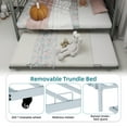 thumbnail image 3 of Miniyam Heavy Duty Twin Over Twin Bunk Bed with Trundle for Kids, Gray, 3 of 7