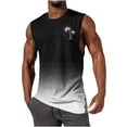 thumbnail image 1 of Hombres Moda Casual sin Mangas Gradación Impresión Suéter Cuello Redondo Tanque Deportivo, 1 of 6