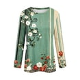 thumbnail image 6 of Noric Women Long Sleeve T-Shirt Loose Fit Casual Crew Neck Floral Print Fashion All Season Pullover Tops S-5XL, 6 of 8