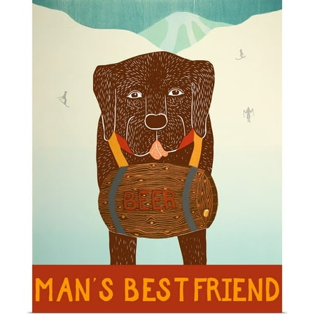 Great BIG Canvas | Rolled Stephen Huneck Poster Print entitled Mans Best Friend
