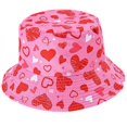 thumbnail image 1 of Unisex Heart&Shamrock Print Bucket Hat Outdoor Fisherman Hat with Double Side Print Anti Uv Hat for Friend Family, 1 of 4