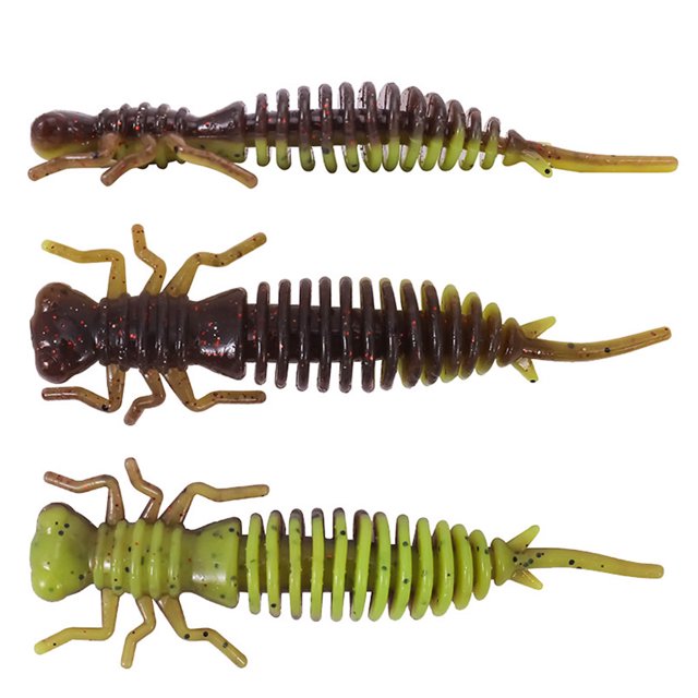 Señuelos blandos Toystoory 10 Uds 55mm 75mm 100mm de silicona para pesca lubina