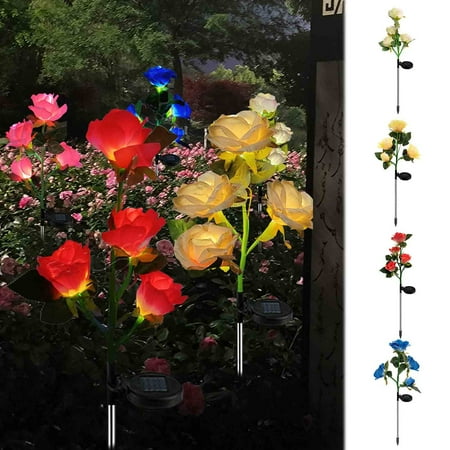 

Solar Outdoor Rose Lamp Simulation Garden Layout Decorative Lamp Waterproof Floor Mounted Lamp Home Office Garden Decorative Lamps & Lighting