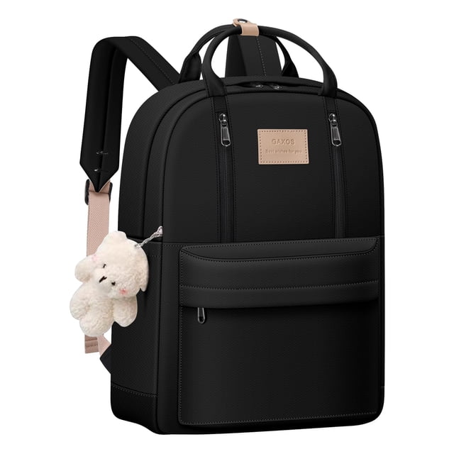 Mochila GAXOS, bonita para la escuela, estética, monedero negro para mujer