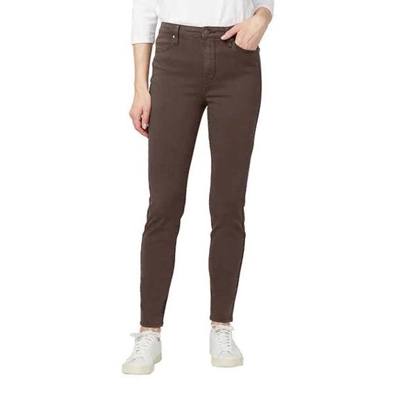 Buffalo David Bitton Womens Hanna High Rise Soft Stretch Skinny Pant Size: 12/32, Color: Coffee Bean