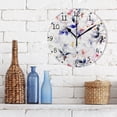 thumbnail image 3 of Dreamy Colorful Flower Pattern Round Wall Clock Silent Analog Battery Operated Black Pointer Home Decor 9.84" Diameter, 3 of 11