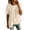 Beige, variant on Summer Womens Linen Tops Dressy Ruffled Wrapped Short Sleeve Asymmetrical Hem Tunic Shirts Lightweight Casual Flowy Round Neck Travel Vacation Tees Blouse