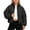 Black, variant on BXJX Girls Puffer Jackets, Warm Long Sleeve Stand up Collar Full Zip Outerwear with Pockets Blue Size 10-12 T
