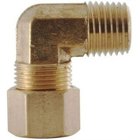 LDR Industries 508 69-4-2 M.I.P Brass Male Compression Elbow 1/4 in. x 1/8 in.