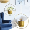 thumbnail image 2 of Metal Hanging Planters, Modern Plant Hanger with Flower Pot, Plant Holder In Round Shape, Small Wall and Ceiling Planter for Indoor Plants, Home Décor, 2 of 7