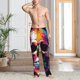 thumbnail image 2 of Balery Colorful Skull Pantalones de pijama para hombre, pijama ultraligero, pantalón de descanso-Small, 2 of 6