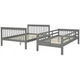 thumbnail image 6 of Harper & Bright Designs Solid Wood Twin over Full Bunk Bed with Twin Size Trundle for Bedroom, Grey, 6 of 7