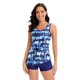 thumbnail image 1 of Gibobby Trajes de Baño para Mujer Traje de baño tankini de ángulo dividido nuevo para mujer(Azul,CH), 1 of 3