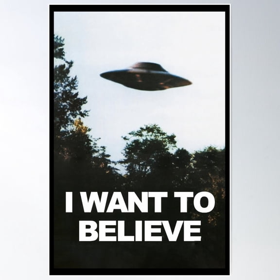HADOPRINT UNFRAMED PAPER POSTER Vintage Ufo I Want To Believe Poster, Wall Art Poster Wall Art, Modern Wall Decor For Living Room Bedroom