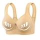 thumbnail image 1 of Puntoco Sujetadores para mujer sin aros con estampado de mujer fruncido en talla grande para uso diario, ropa interior sin aros, 1 of 3