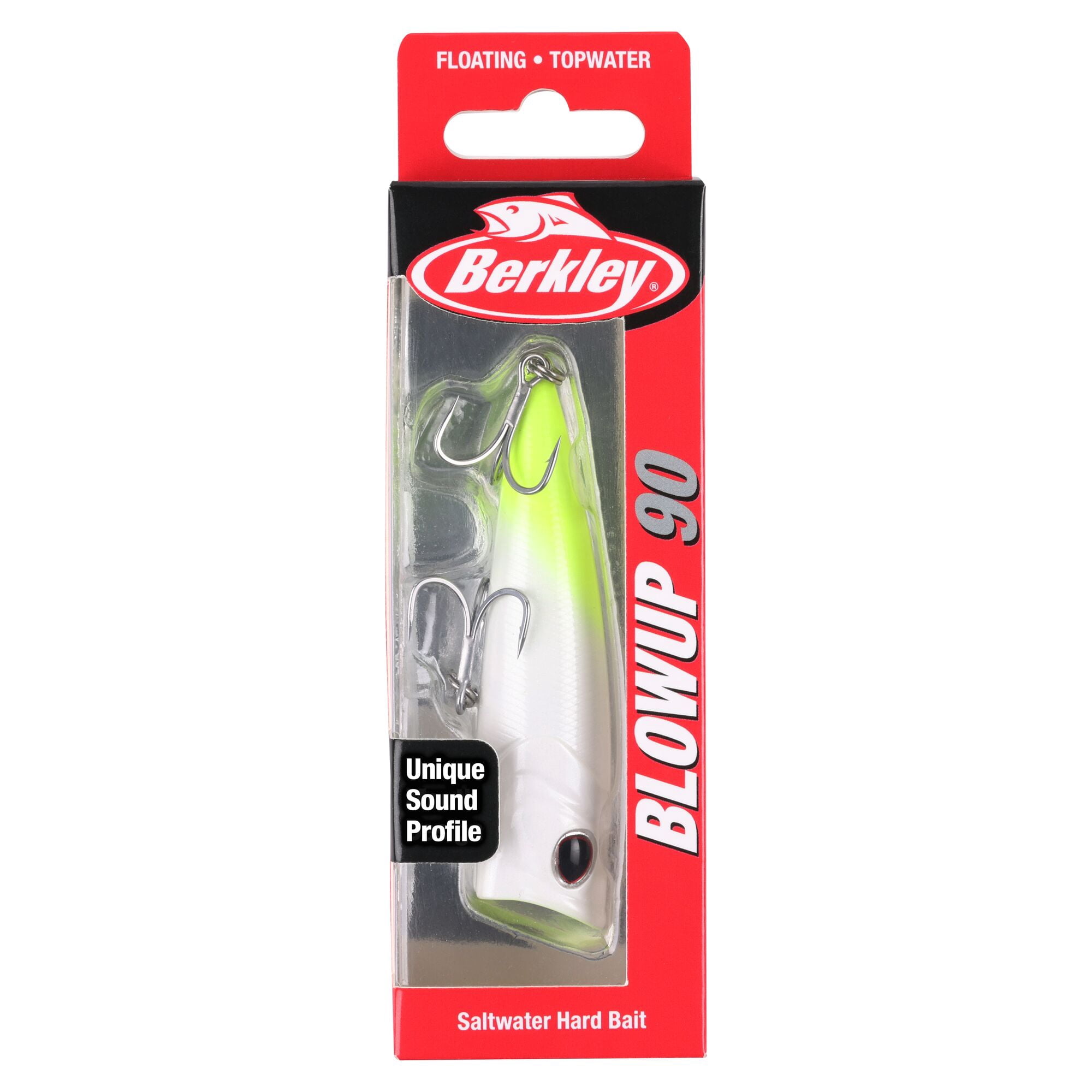 Berkley BlowUp Fishing Lure, 3.5 in, Pearl White/Chartreuse (1-count)