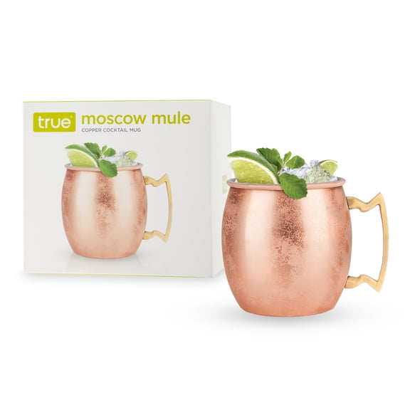 True Stainless Steel Moscow Mule Mug for Cocktail Drinks Party 16 oz Copper