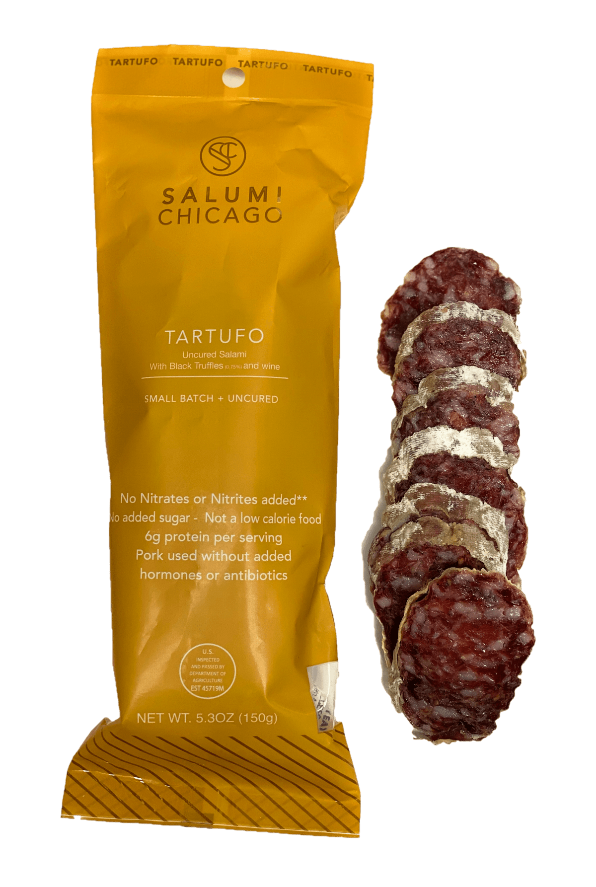 Salumi Chicago Artisan Salami (Tartufo) - Uncured, Gluten Free, Sugar Free, Keto Snack (5.3 oz.)