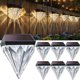 thumbnail image 1 of uds. Luz Solar para valla de diamante, luz para valla, luz de pared para valla exterior, luz LED de cristal para escalera con diamante, 1 of 5
