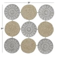thumbnail image 3 of DecMode Gray Metal Carved Designs Plate Wall Decor, 3 of 7