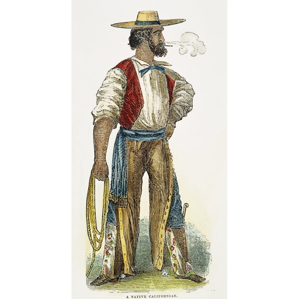 Stretched Canvas Art Spanish Settler 1852. /Nan Early Spanish Settler