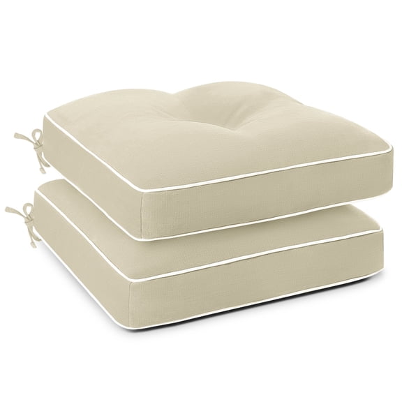 Favoyard Patio Chair Cushions, 3-Year Color Fastness Indoor/Outdoor Chairs Cushion for Seat Dining Rocking Wicker Chair Cushion with Tie Straps