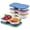 4 Pack, variant on 4 Pack Dual Compartment Stainless Steel Snack Containers with Silicone Lids, 5.3oz Leak-Proof Mini Divided Food Storage Boxes, Reusable Portable Lunch & Travel Portion Cups