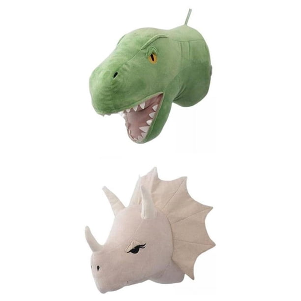 2 piezas de adornos de pared de dinosaurios en 3D para habitación de bebé