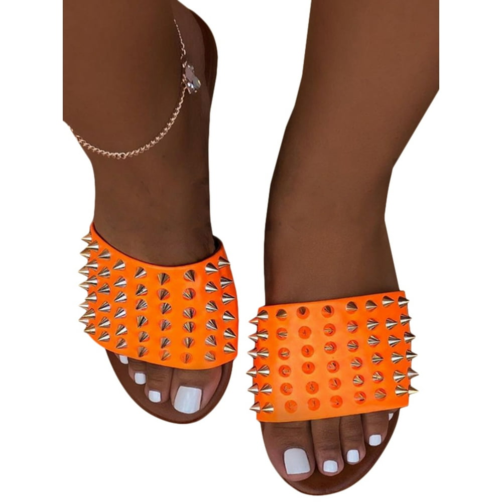 spike flat sandals