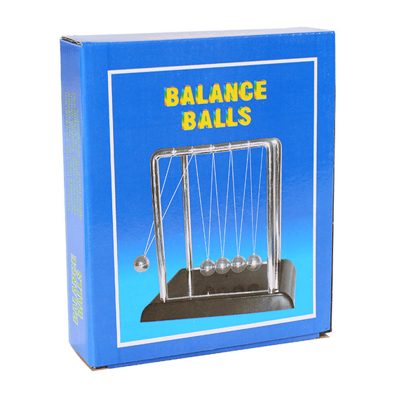 XIBUFE Newton's Cradle Pendulum, Iron Balance Collision Ball Energy Conservation Model, Desk Office Decor, Science Physics Demonstration Tool