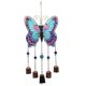 thumbnail image 1 of Campanas de Viento Pintadas de Vidrio y Hierro con Mariposa Grande, Campana de Tubo de Metal, Adornos Artesanales, Azul, 1 of 5