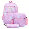 thumbnail image 2 of 3pcs Juego De Bolsas Con Patrón Kawaii Mochila Escolar Preppy Con Bolsa Cruzada Y Estuche Para Lápices Para Estudiantes, 2 of 4