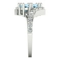 thumbnail image 3 of 1.98ct round cut natural swiss blue topaz 14k white gold Bridal Wedding Engagement Promise Anniversary Ring for Women size 5.5, 3 of 7