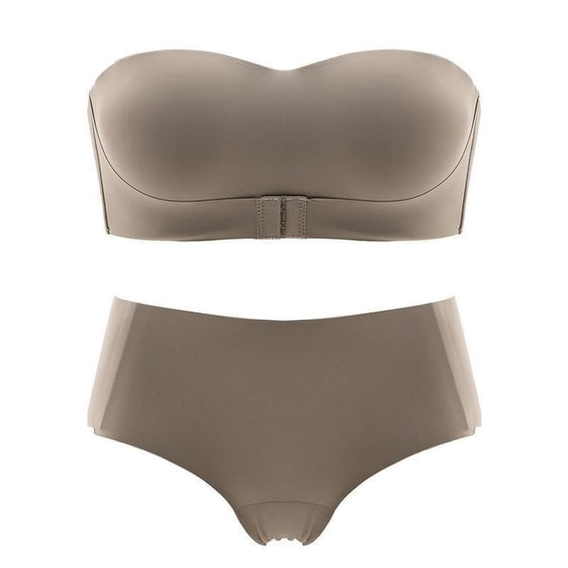 Sujetador push-up sin tirantes para mujer, de pecho pequeño, con parte superior de tubo envolvente, invisible, antideslizante, antideslizante, antibrillo, hermoso sujetador sin marcas en la espalda
