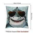 thumbnail image 4 of Shark Pillow Cover, Just a Girl Who Loves Sharks Decorative Pillowcase Throw Pillow Cover, Shark Room Decor, Ocean Fish Shark Lover for Sofa Couch Home Girls Room DecorInch Pillow Case, 4 of 7