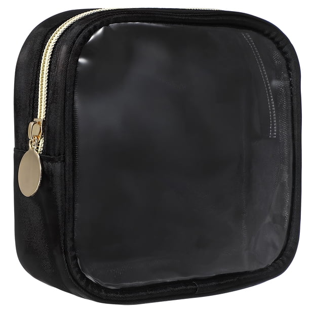 Mini bolsa de maquillaje transparente con cremallera frontal, bolsa de cosméticos portátil, bolsa de viaje para artículos de tocador, bolsa de viaje, bolsa organizadora de maquillaje