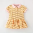 thumbnail image 4 of MXIEZI Toddler Little Girls Dress Printed Dresses Baby Kids Cotton Summer Short Sleeve Sundress for Girls 1-8 Years old, 4 of 9