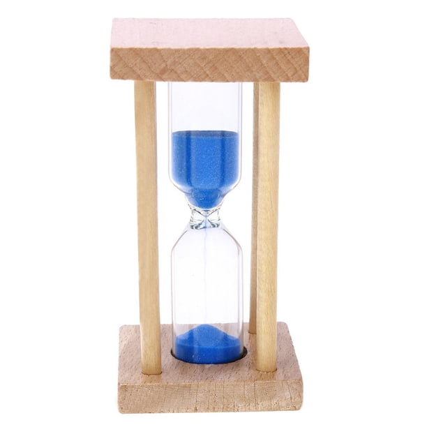 Sywqhk Creativo escritorio de madera arena temporizador cepillo de dientes reloj de arena decoración del hogar (azul) Sywqhk Para estrenar